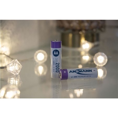 1x4 Ansmann Lithium batt. Mignon AA 1800mAh + cavo ric. 1312-0036