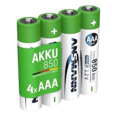 1x4 Ansmann NiMH batt. Micro AAA tipo 850 800 mAh maxE