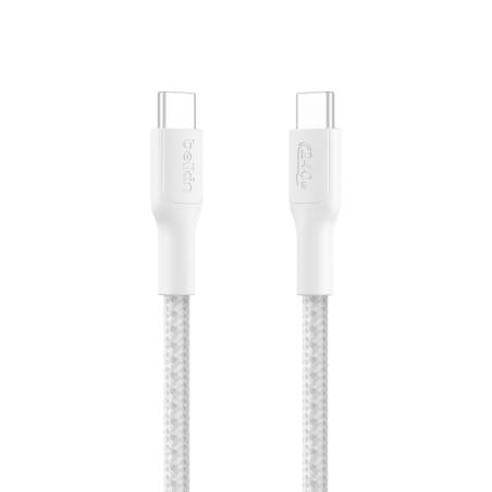 Belkin USB-C/USB-c cavo 240W 1m intrecciato, bian. CAB025hq1MWH