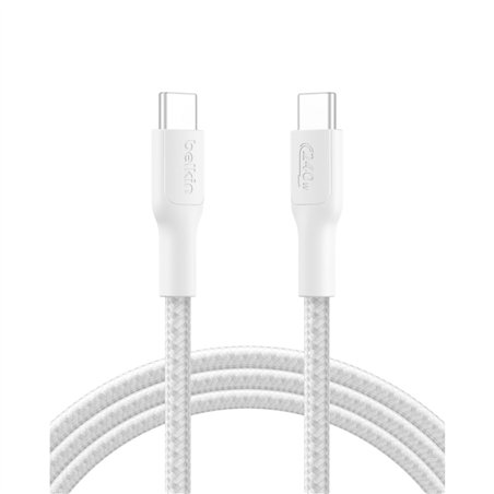 Belkin USB-C/USB-c cavo 240W 2m intrecciato, bian. CAB025hq2MWH