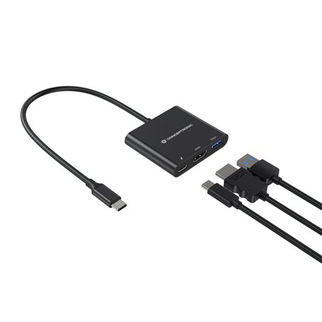 Conceptronic DONN01B 3-in-1 USB 3.2 Docking