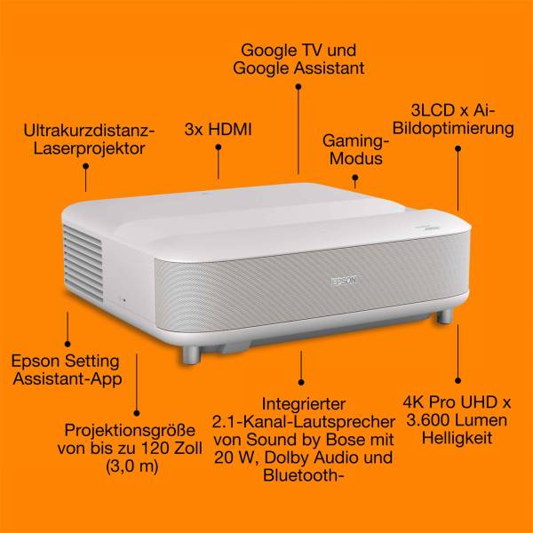 Epson Lifestudio Grand EH-LS670W bianco