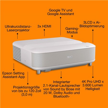 Epson Lifestudio Grand EH-LS670W bianco