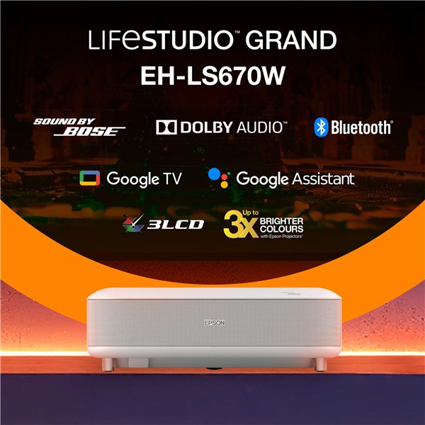 Epson Lifestudio Grand EH-LS670W bianco
