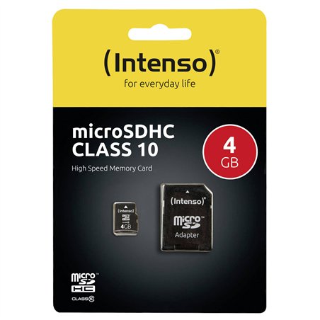 Intenso microSDHC            4GB C10 con adatt.