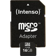 Intenso microSDHC           16GB C10 con adatt. 2