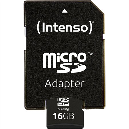 Intenso microSDHC           16GB C10 con adatt.