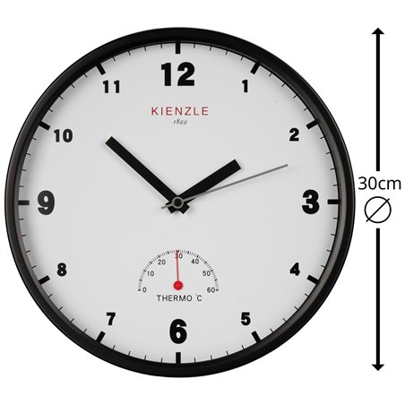 KIENZLE DCF Radio-Control.Wall Clock Garten Outdoor 30 cm
