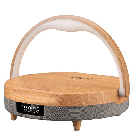 KIENZLE LED Alarm Clock w. Blue- tooth Speaker + Wireless Charger