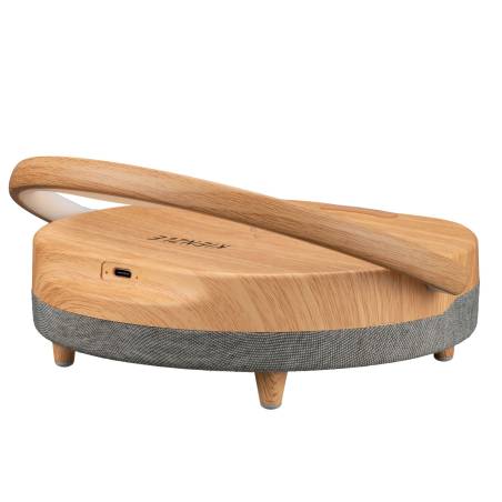 KIENZLE LED Alarm Clock w. Blue- tooth Speaker + Wireless Charger