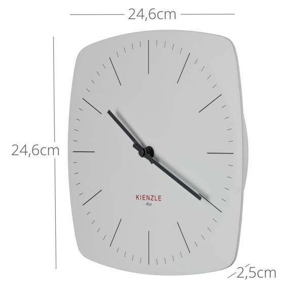 KIENZLE DCF Radio-Controlled Wall Clock Modern 24.8 cm white