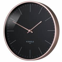 KIENZLE DCF Radio-Control.Wall Clock Modern 25cm rose gold/blk. 2