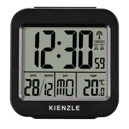 KIENZLE Travel Alarm Clock with Indoor Temperature Display