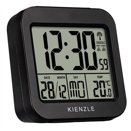 KIENZLE Travel Alarm Clock with Indoor Temperature Display
