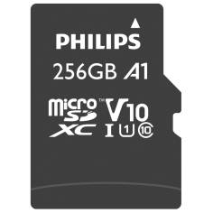 Philips MicroSDXC Card     256GB Class 10 UHS-I U1 incl. adatt. 2