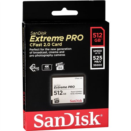 SanDisk CFAST 2.0 VPG130   512GB Extreme Pro     SDCFSP-512G-G46D