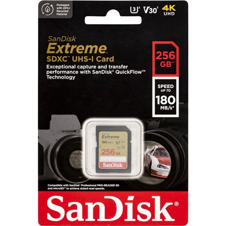SanDisk Extreme SDXC       256GB UHS-I C10 U3 V30
