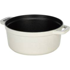 Staub La Cocotte 24cm rund, weisser Trüffel, Gusseisen 2