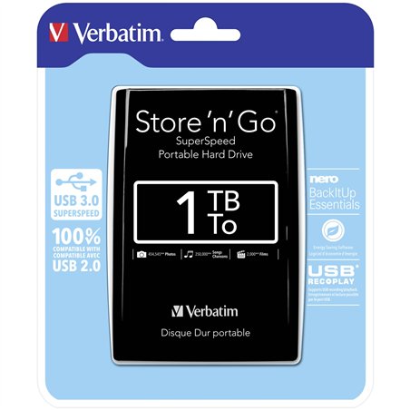 Verbatim Store n Go Portable 1TB USB 3.0 nero              53023