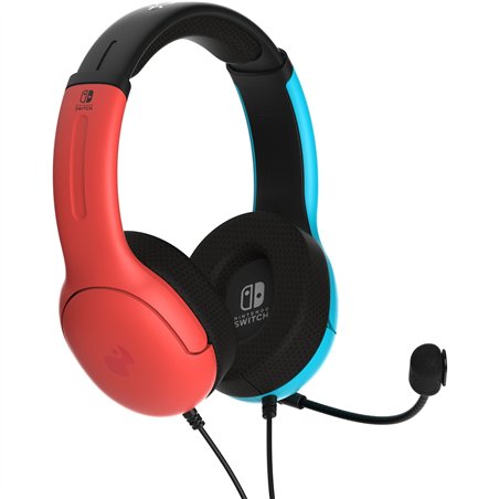 PDP Airlite Wired cuffie Switch Neon Blue & Red