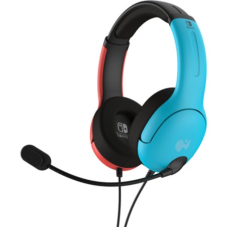 PDP Airlite Wired cuffie Switch Neon Blue & Red