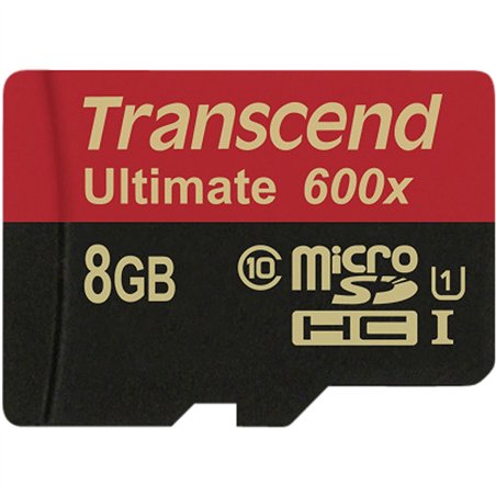 Transcend microSDHC 8GB Class 10 UHS-I MLC 600x + Adattat.SD