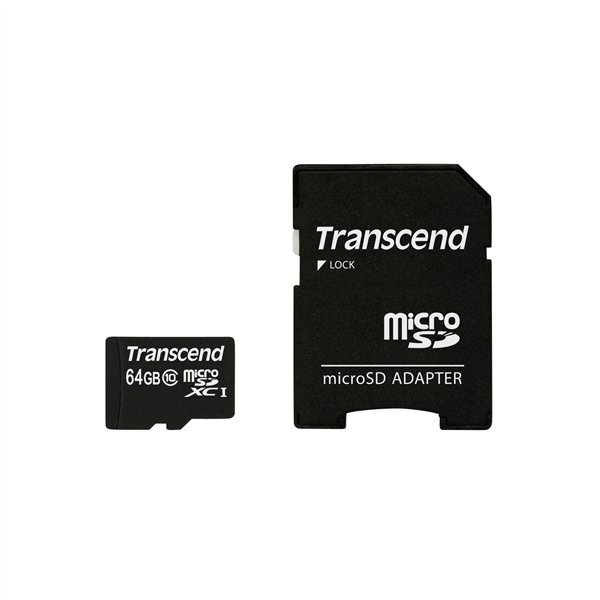 Transcend microSDXC 64GB Class 10 300x + SD adattatore