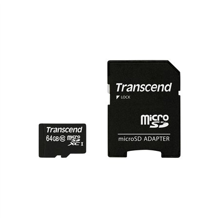 Transcend microSDXC 64GB Class 10 300x + SD adattatore