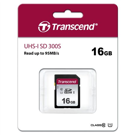 Transcend SDHC 300S         16GB Class 10 UHS-I U1