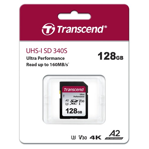 Transcend SDXC 340S        128GB Class 10 UHS-I U3 A2 V30