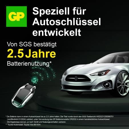 1x2 GP CR 2032 Lithium 3V Knopfzellen 3 Volt