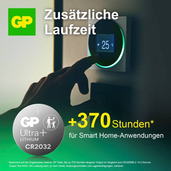 1x2 GP CR 2032 Lithium 3V Knopfzellen 3 Volt