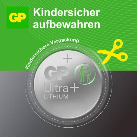 1x2 GP CR 2032 Lithium 3V Knopfzellen 3 Volt