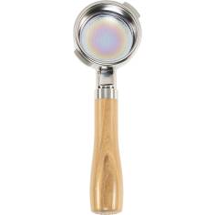 Gaggia Holzsiebträger bodenlos Edelstahl und Eschenholz 2