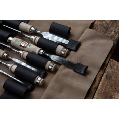 Kirschen Stechbeitelsatz in Ledertasche, 6-tlg.