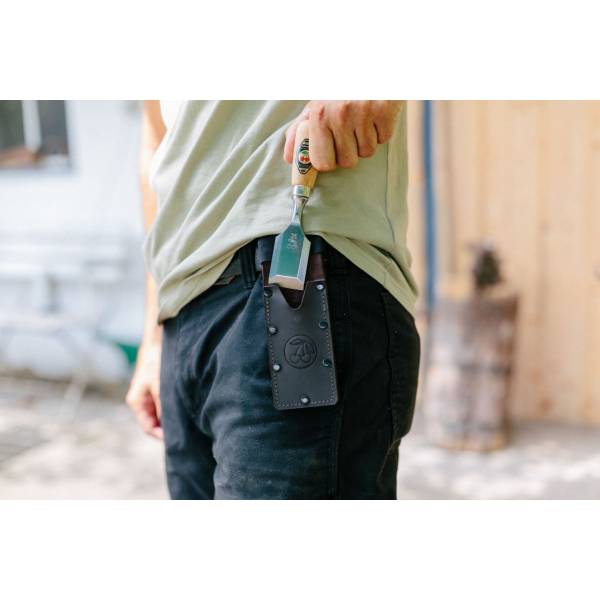 Kirschen Kurzbeitel in Leder- holster, 35 mm