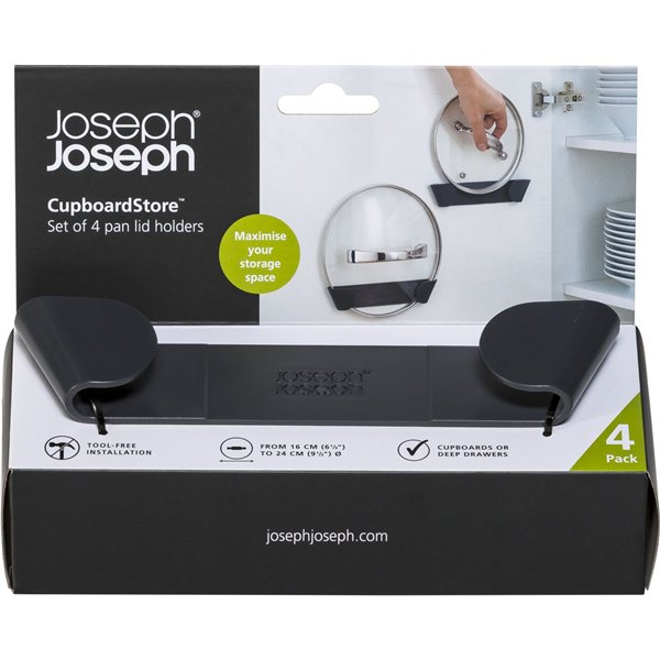 Joseph Joseph CupboardStore Set of 4 Grey Pan Lid Holders