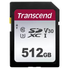 Transcend SDXC 300S        512GB Class 10 UHS-I U3 V30