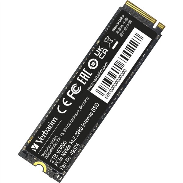 Verbatim Vi3000 M.2 SSD      2TB PCIe NVMe                  49376