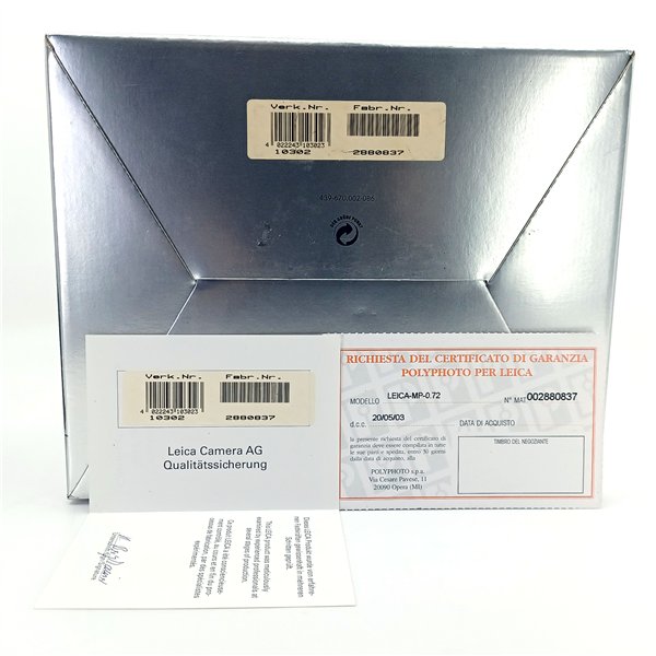 Leica M-P 0.72 corpo nero + Leicavit-M nero (14009) + Leica manovella (14438)