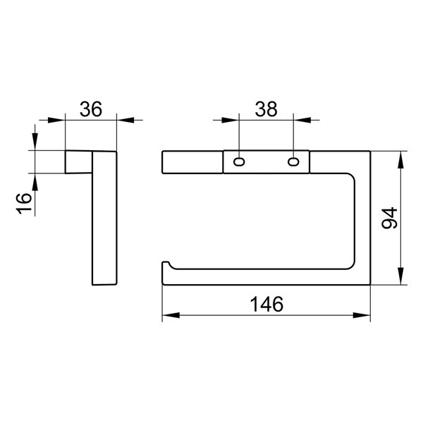 Keuco Edition 11 porta carta igienica, aperto, cromo