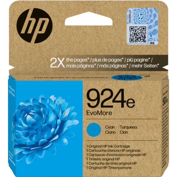HP EvoMore 4K0U7NE cartuccia ciano No. 924e