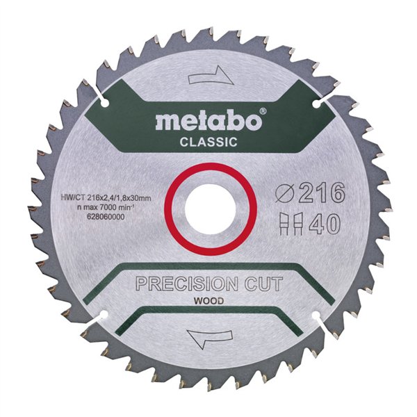 Metabo PrecisionCutClassic 216x 30, 40 WZ 5neg
