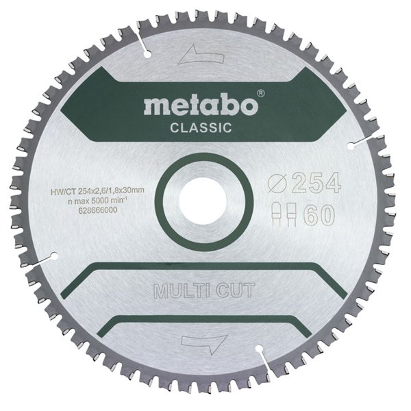 Metabo MultiCutClassic 254x30 60 FZ/TZ 5neg