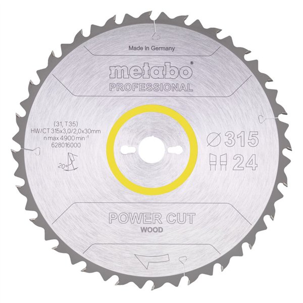Metabo PowerCutProf 315x30, 24 W Z 20
