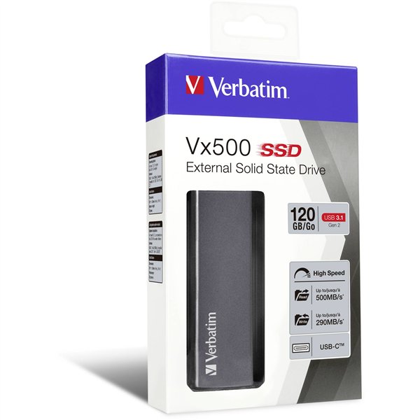 Verbatim Store n Go Vx500  120GB SSD USB 3.1                47441