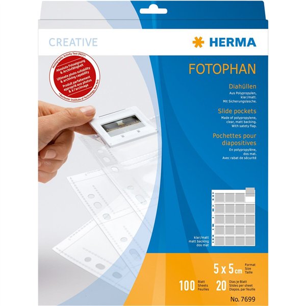 Herma Custodia dia 5x5 100 fogli chiaro/opaco                7699