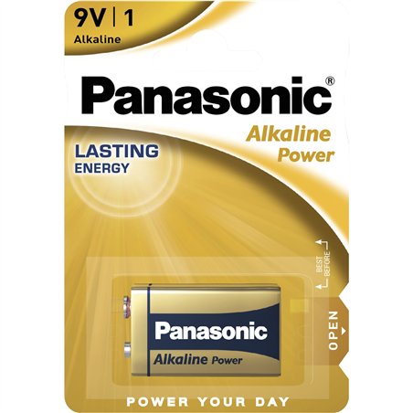 1 Panasonic Alkaline Power 9V-Block
