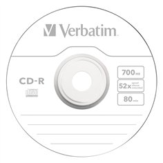 1x10 Verbatim CD-R 80 700MB 52x Data Life Slim custodia 2