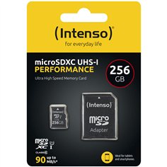 Intenso microSDXC          256GB C10 UHS-I U1 Performance Adapte